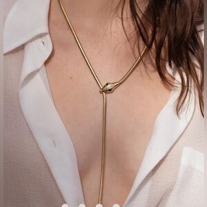 Awe Inspired Snake Lariat 925 Silver